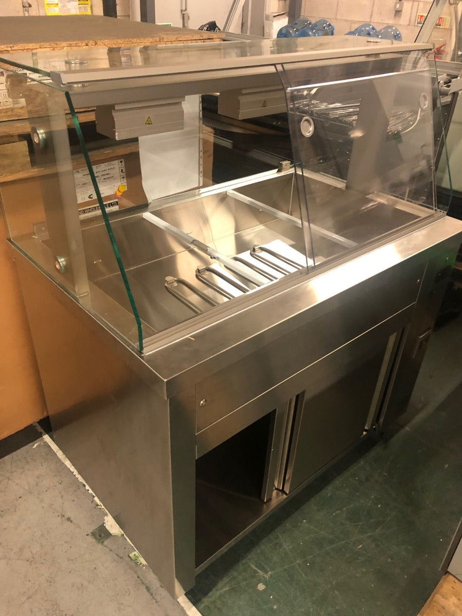 Graded 02053 Bain Marie With Glass Structure 3x Gn1/1