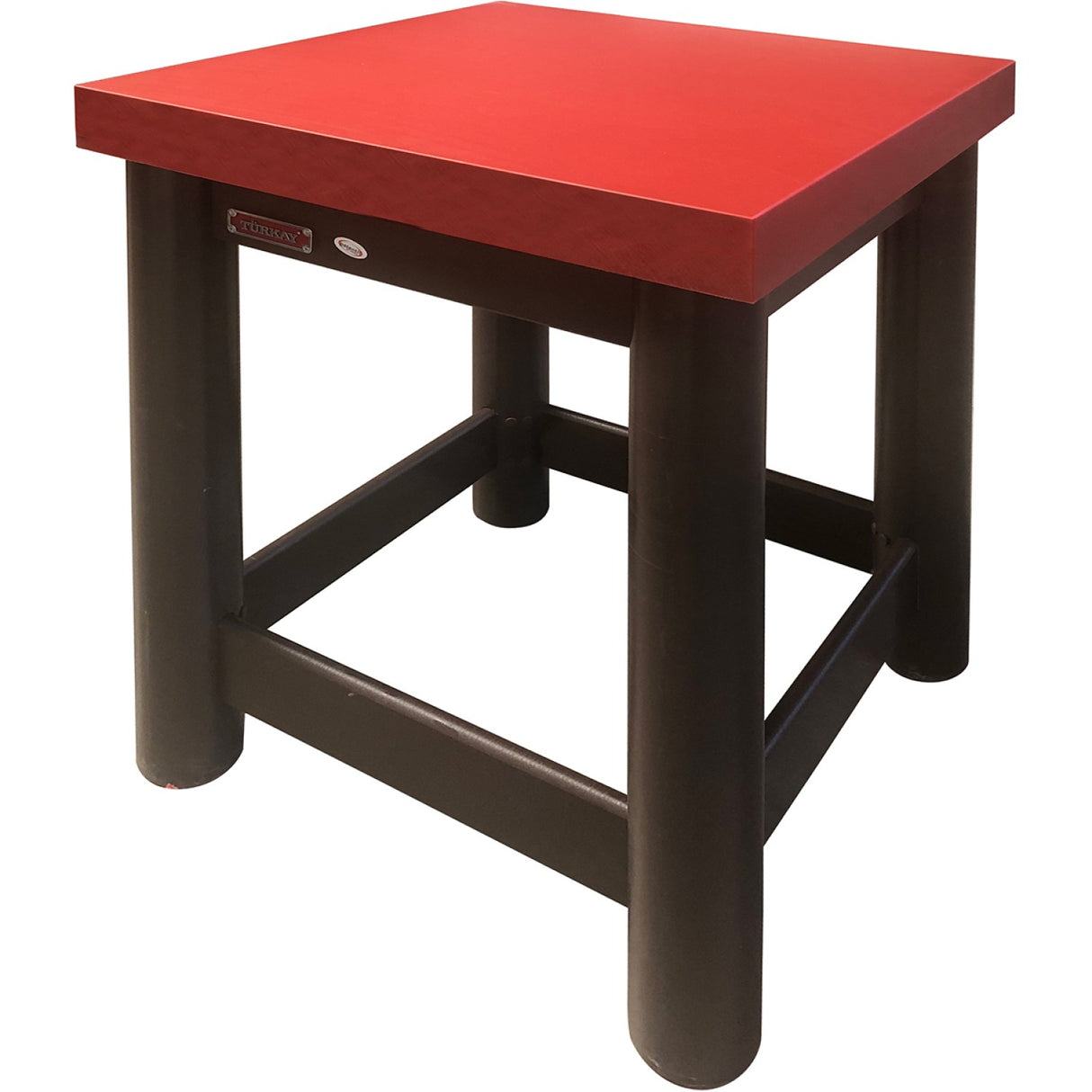 Butchers Block Cutting Board With Stand Polyethylene/Wood 600x600x80mm Height 930mm | 1022