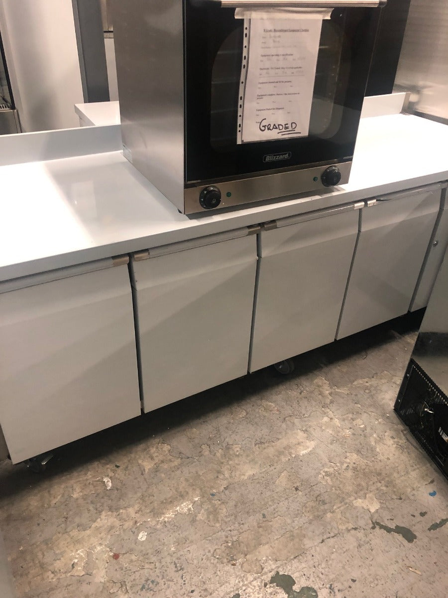 Graded 02039 Four Hinged Door Refrigerated Counter With Upstand