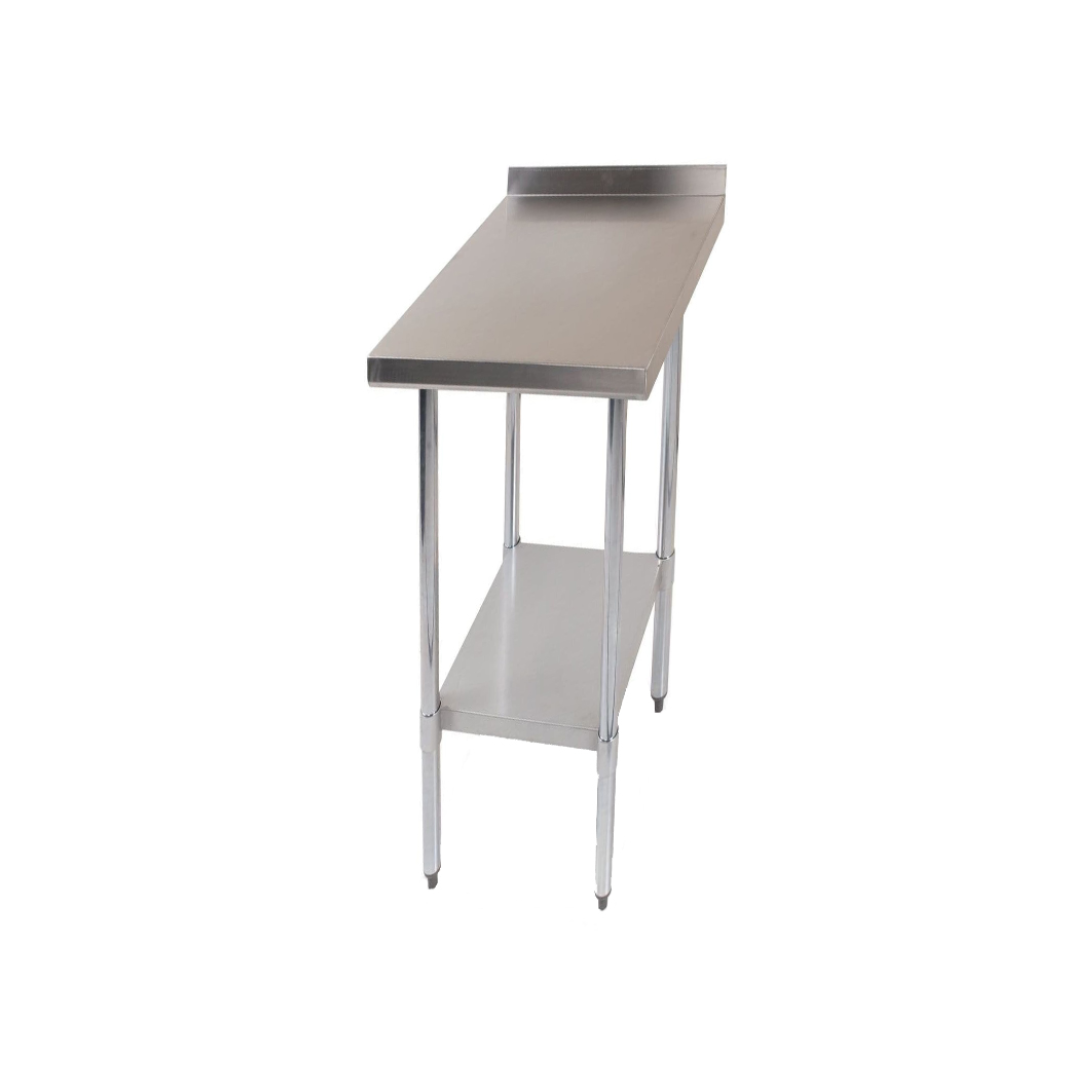 141030 - Stainless Steel Table with Backsplash 300x600mm (WxD)
