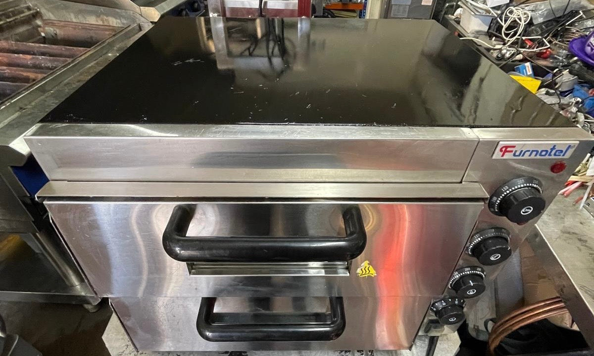 Commercial Twin Deck Electric Pizza Oven | Stone Base | Cooks 2x16 Inch Pizzas - Fully Refurbished