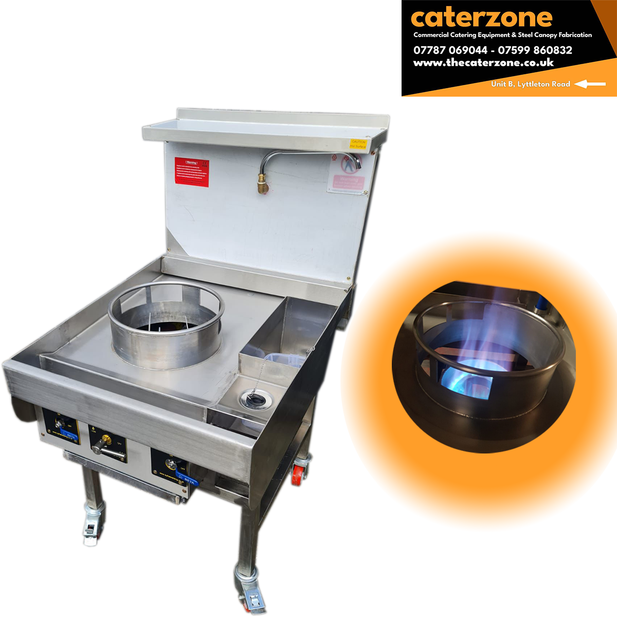 Single Burner Chinese Wok Cooker heavy Duty Chinese/Thai Commercial Stock Pot Cooker