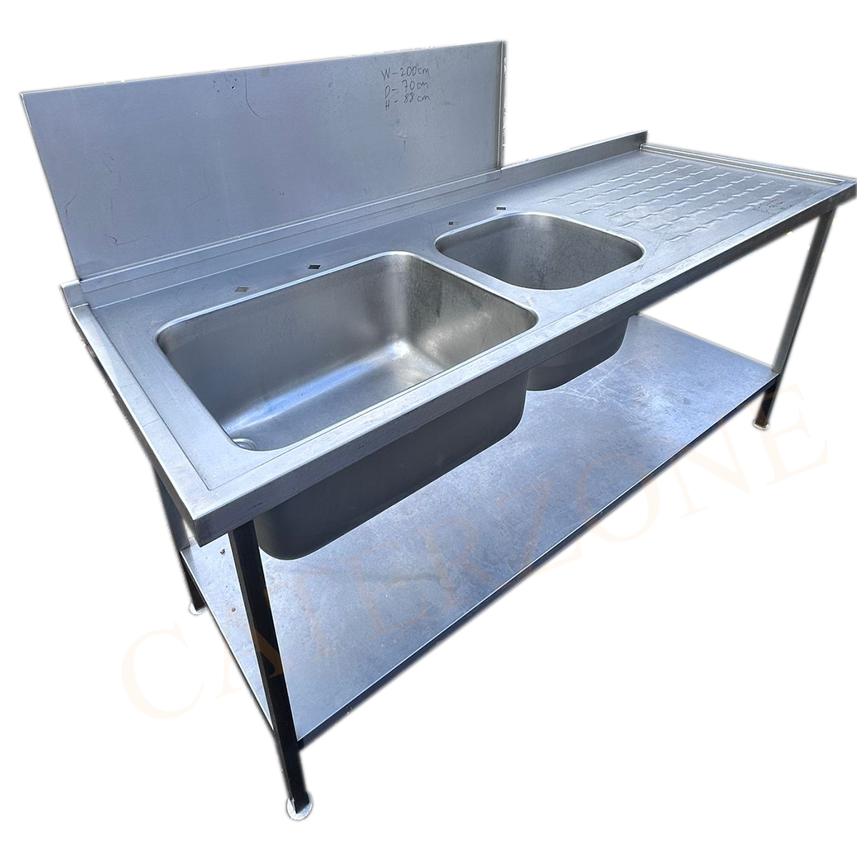 Double Bowl 200x70x88 cm Sink - Used