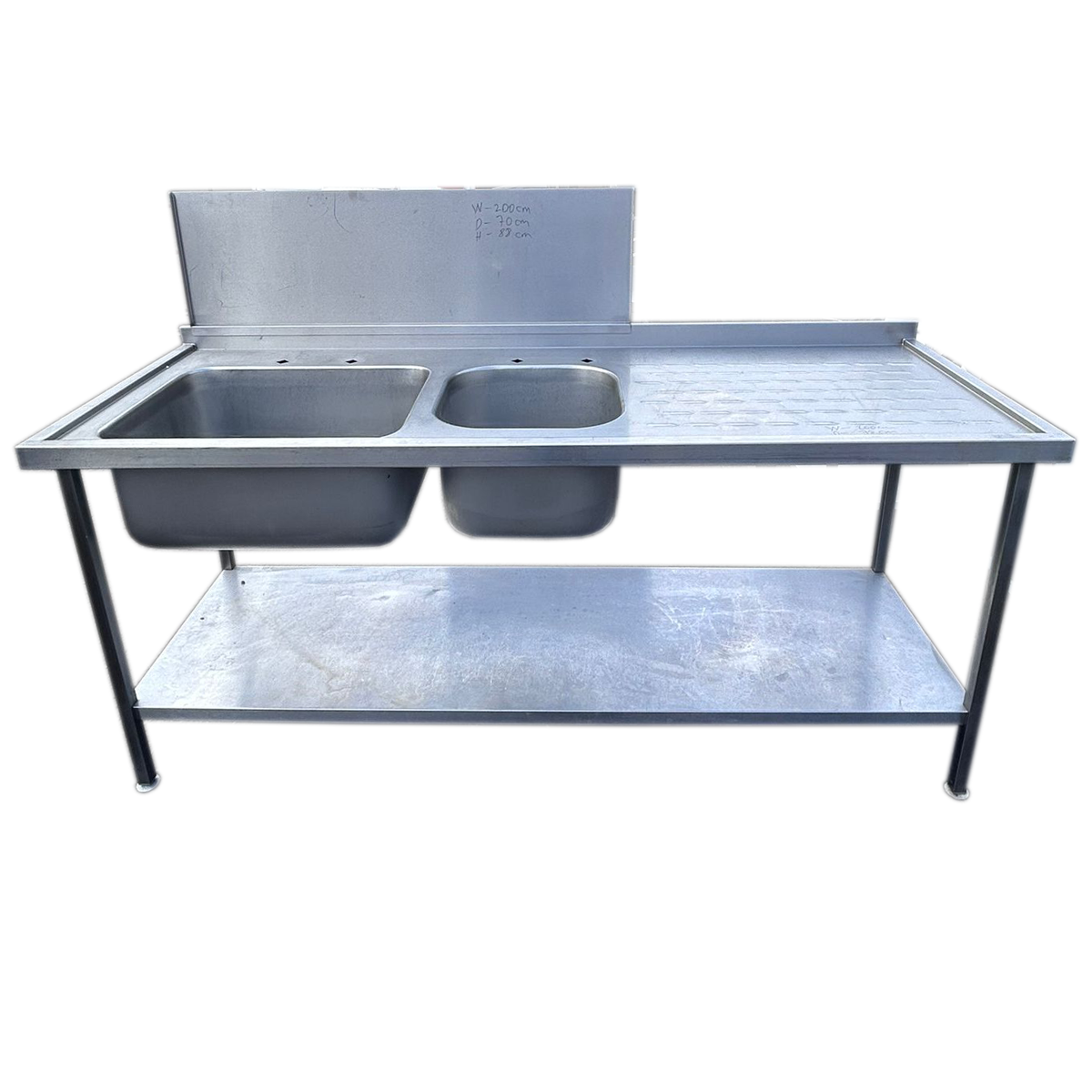 Double Bowl 200x70x88 cm Sink - Used