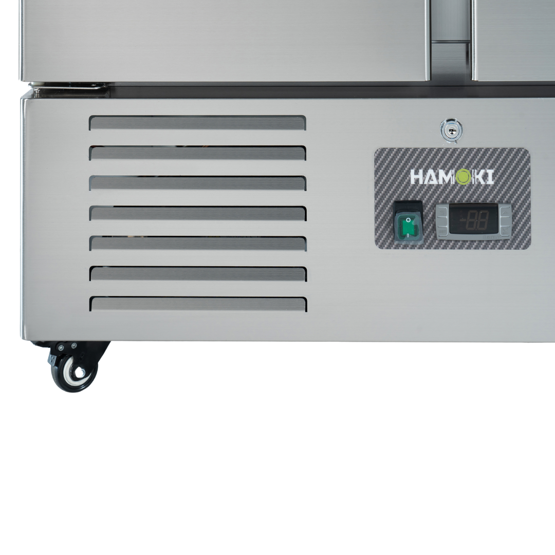 221034 - 2 Door Refrigerated Salad Counter with Lid and Cutting Board - 215L (S900)