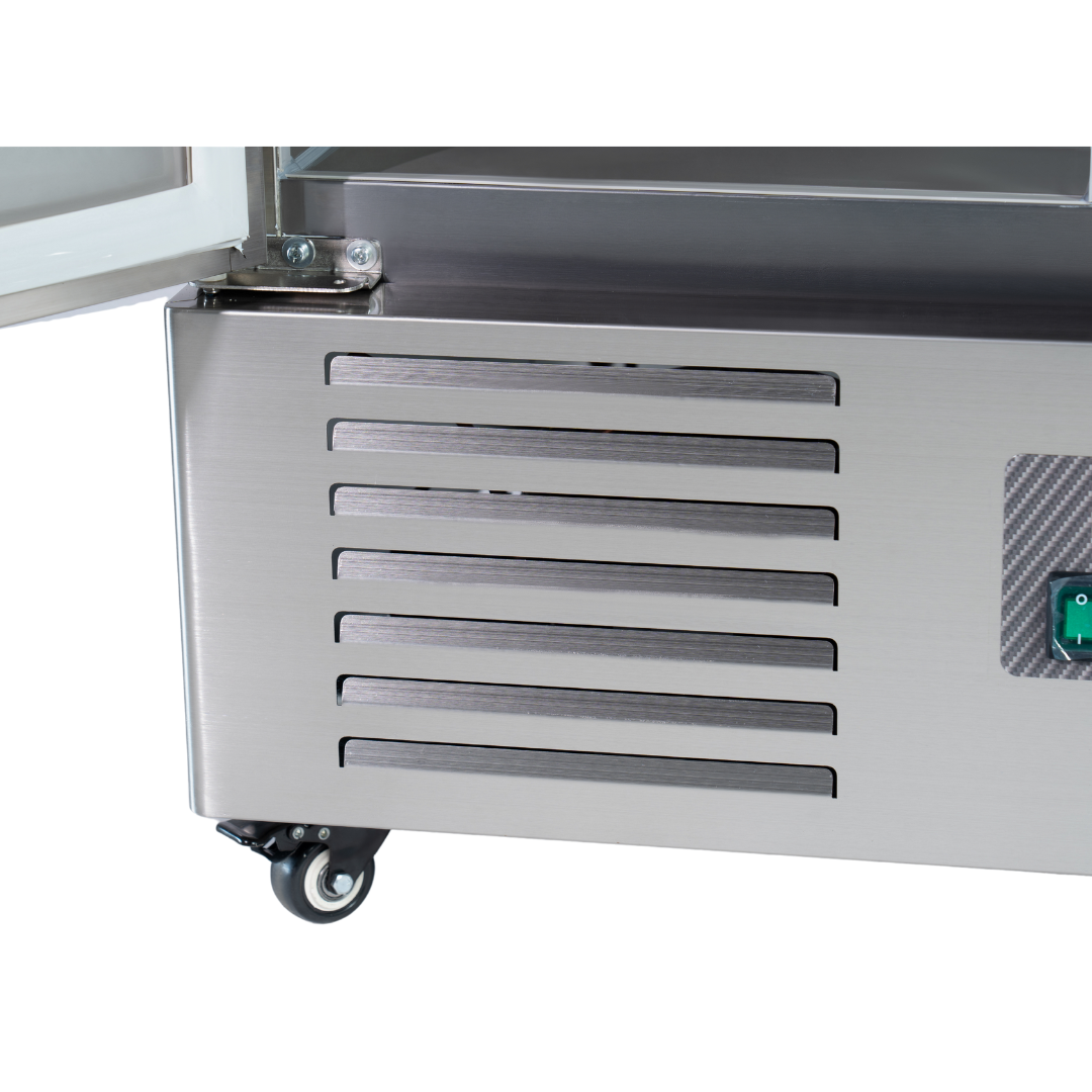 W-221037 - 2 Door Refrigerated Salad Prep Counter with Granite Worktop - 215L (PS900)