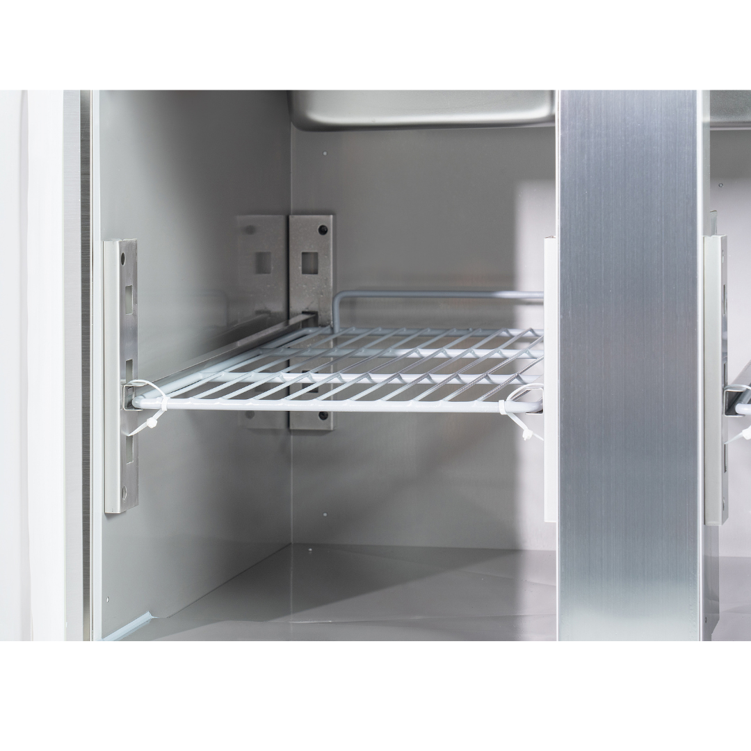 221039 - 3 Door Refrigerated Salad Prep Counter with Granite Worktop - 346L (PS903)