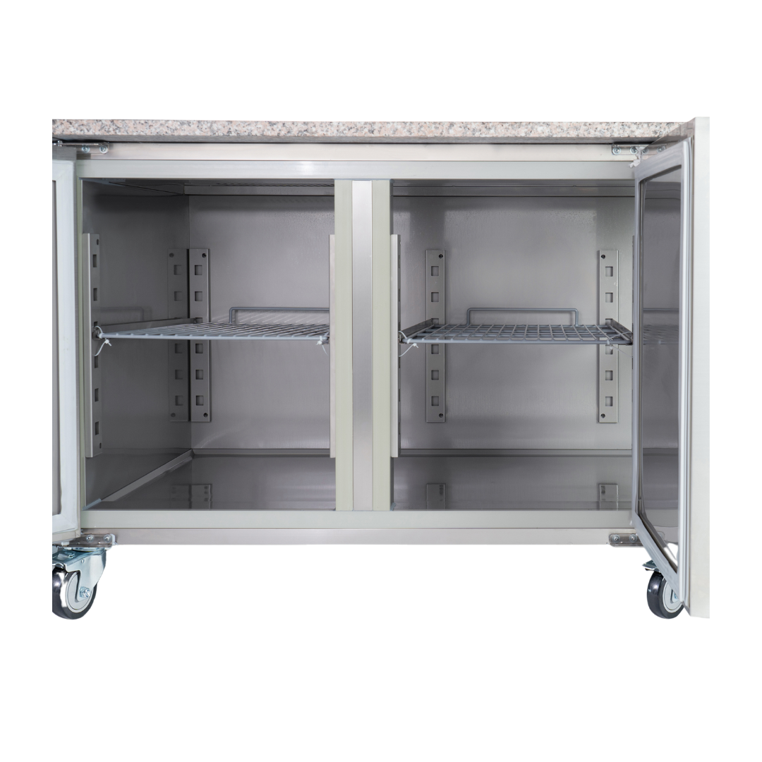 W-221050 - 2 Door Refrigerated Sandwich Counter with Granite worktop - 435L