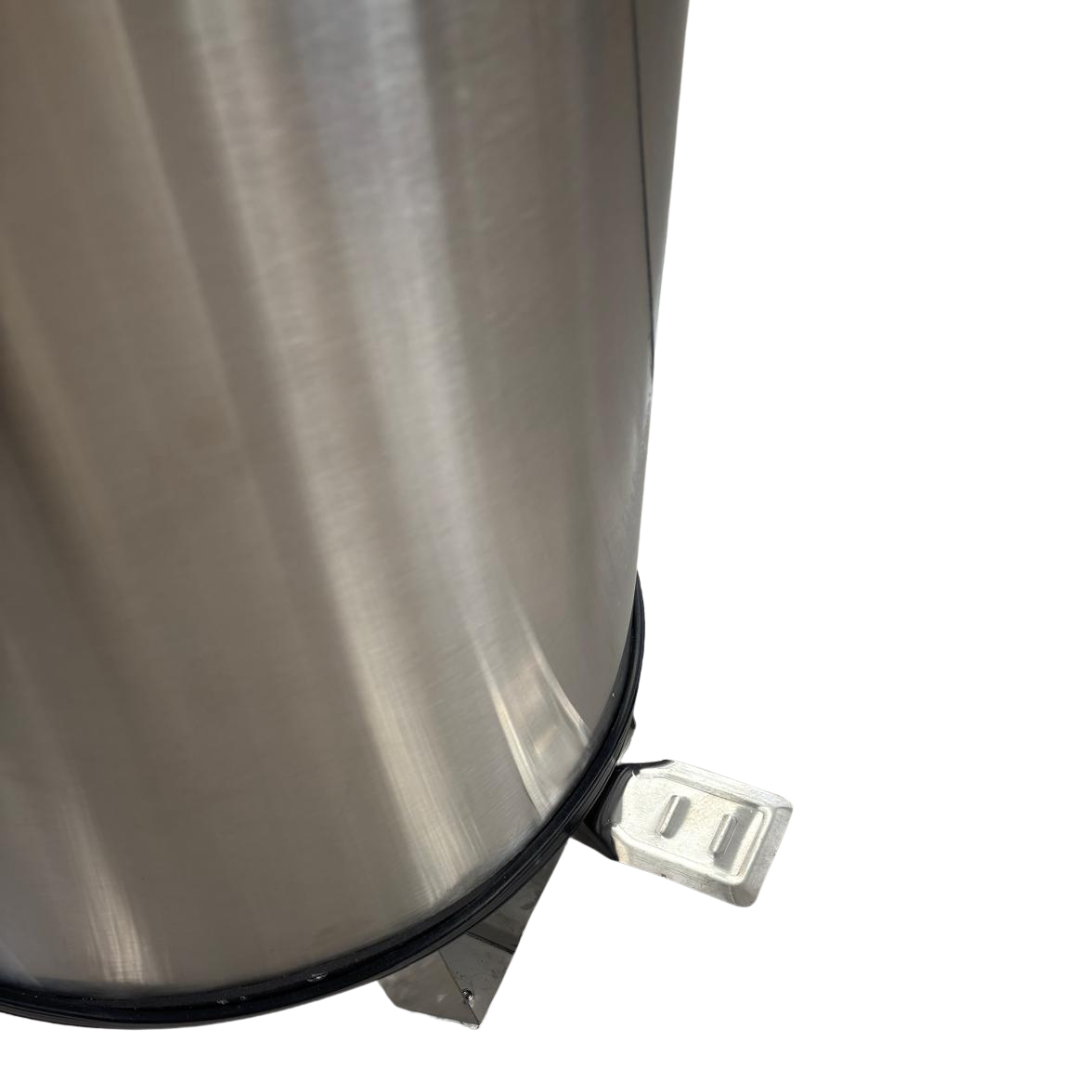 W-231050 - Commercial Round Waste Bin 100L with 2 Castors and Foot Pedal
