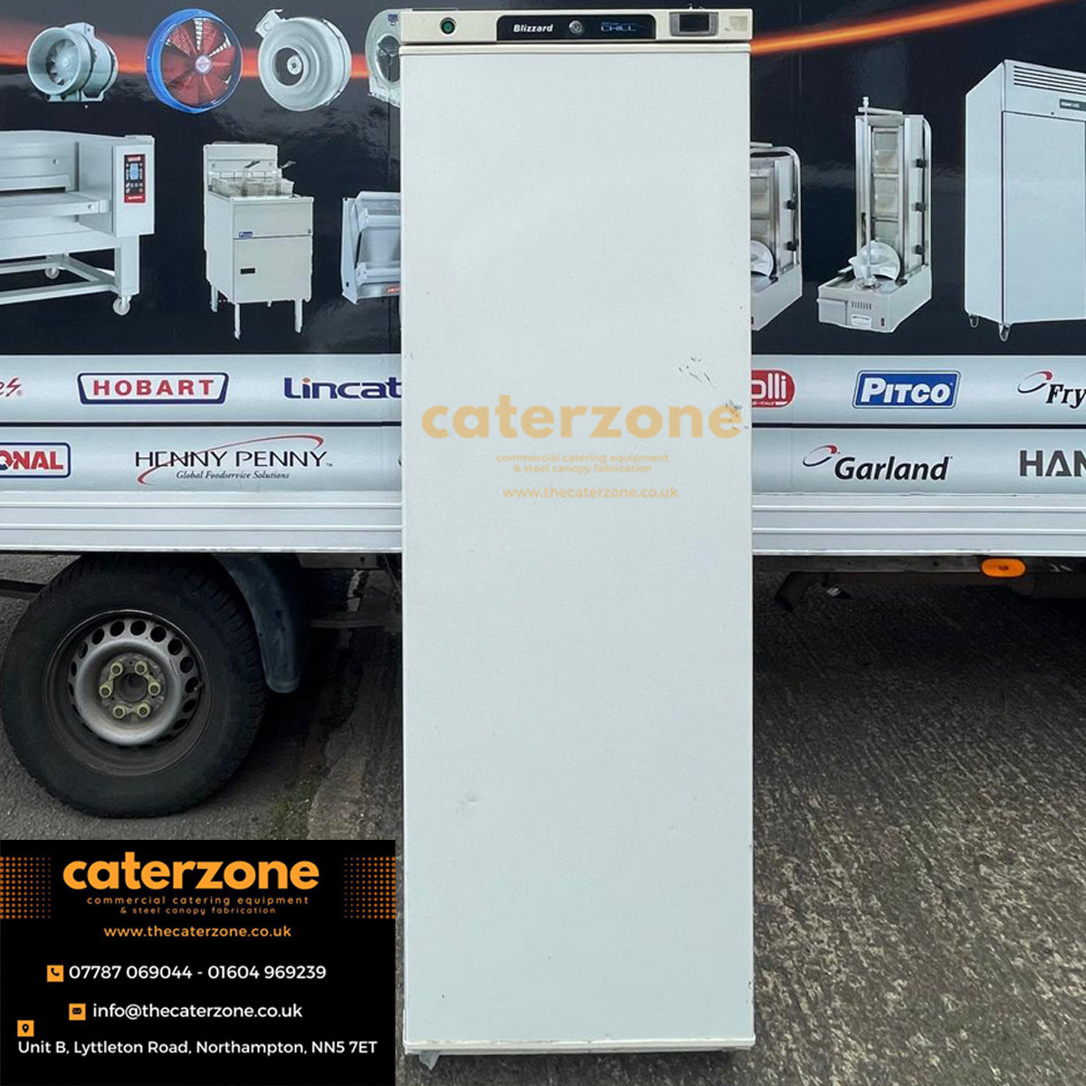 Blizzard H400WH Commercial Upright Fridge White Storage Refrigerator-REFURBISHED