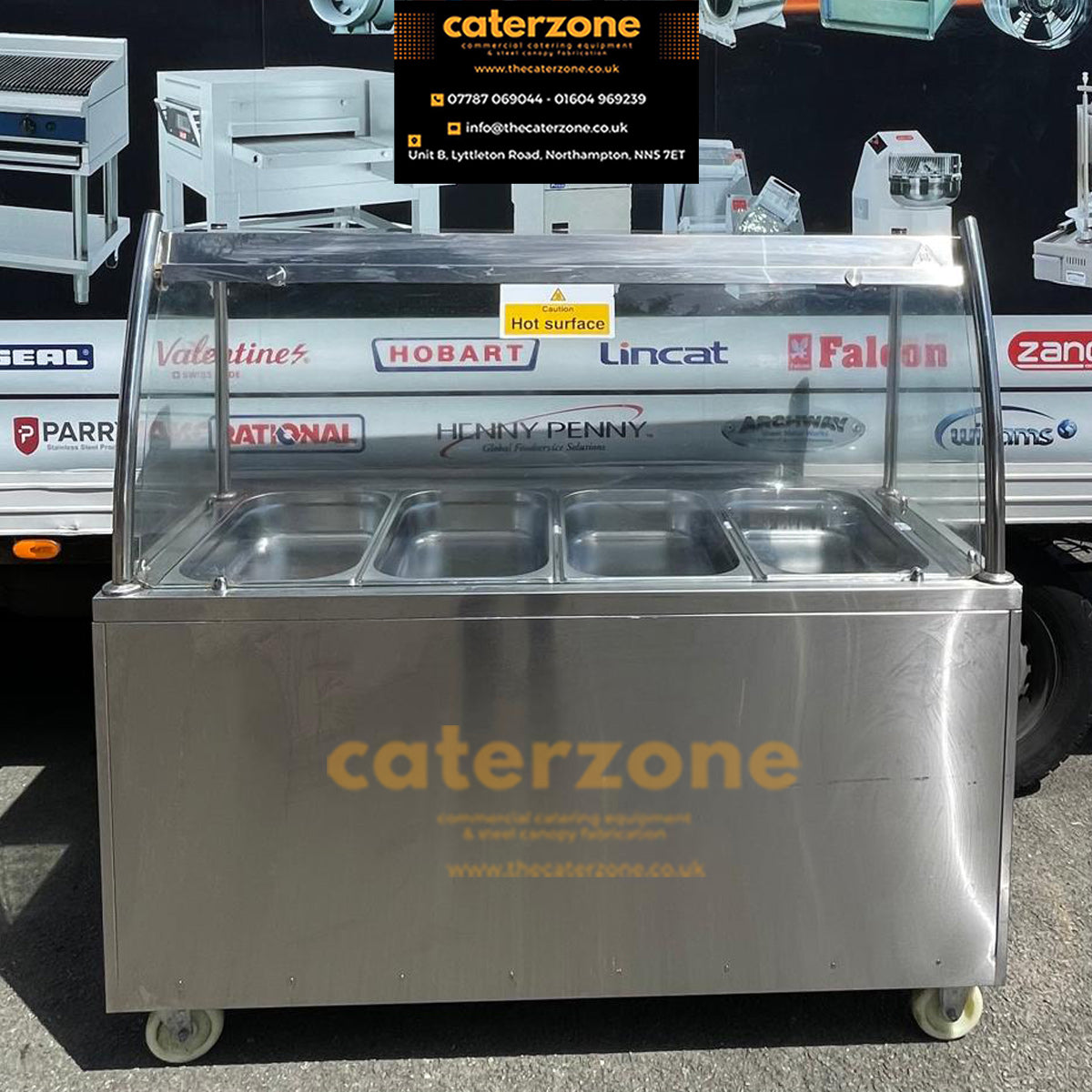 Bain Marie / Heat Display / Hot Cupboard with 4 x 1/1 GN & Castors-Refurbished