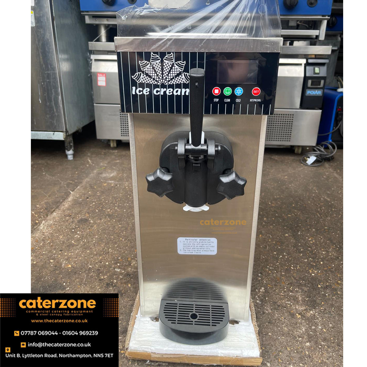 Ice Cream Machine, 8kg/h Output, Countertop Soft Serve Ice Cream Maker-NEW