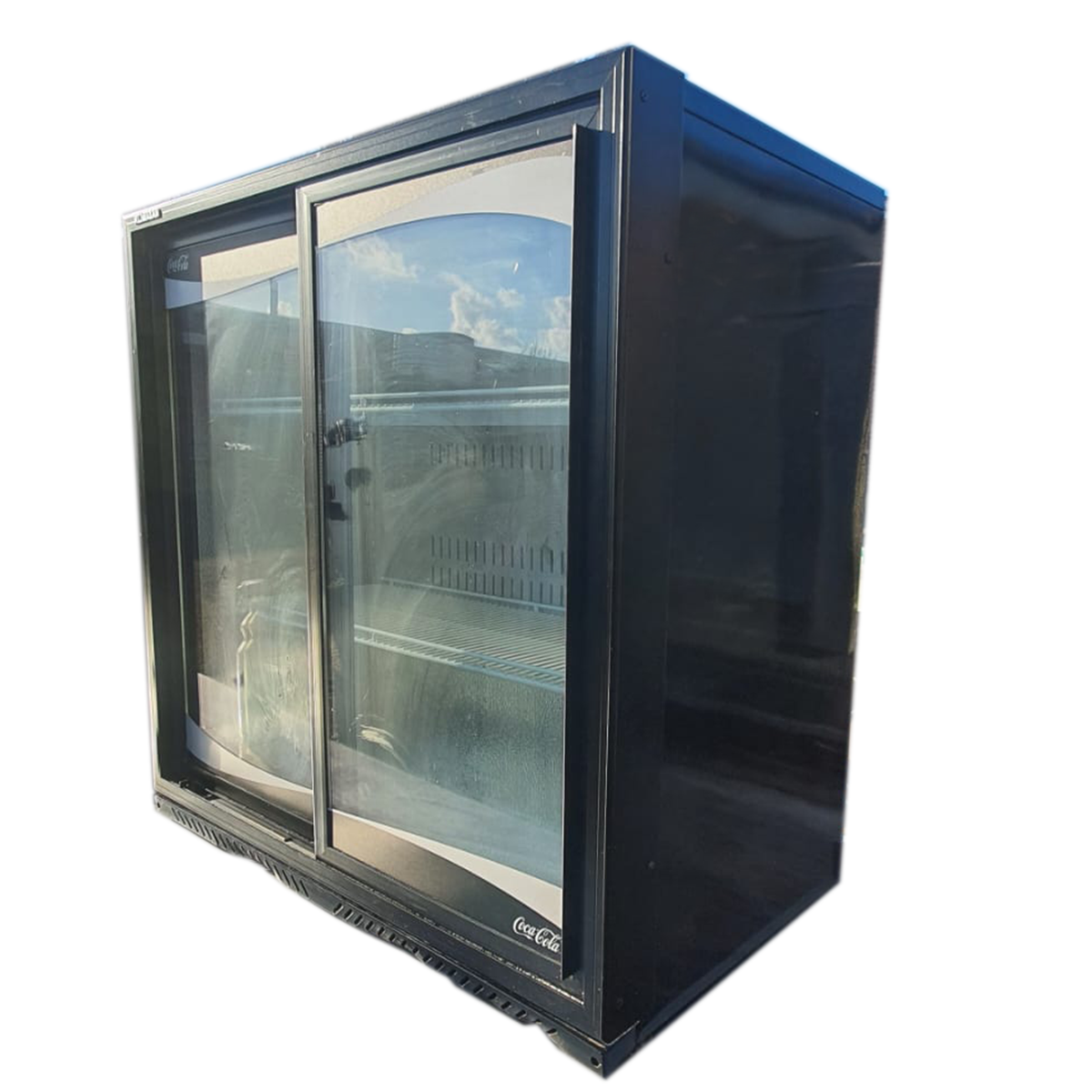 Back bar cooler 2 sliding doors 200 litres Black - Refurbished