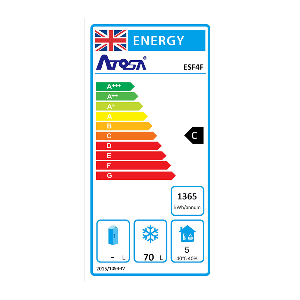 Atosa ESF4F Single Door Space Saving Counter Freezer