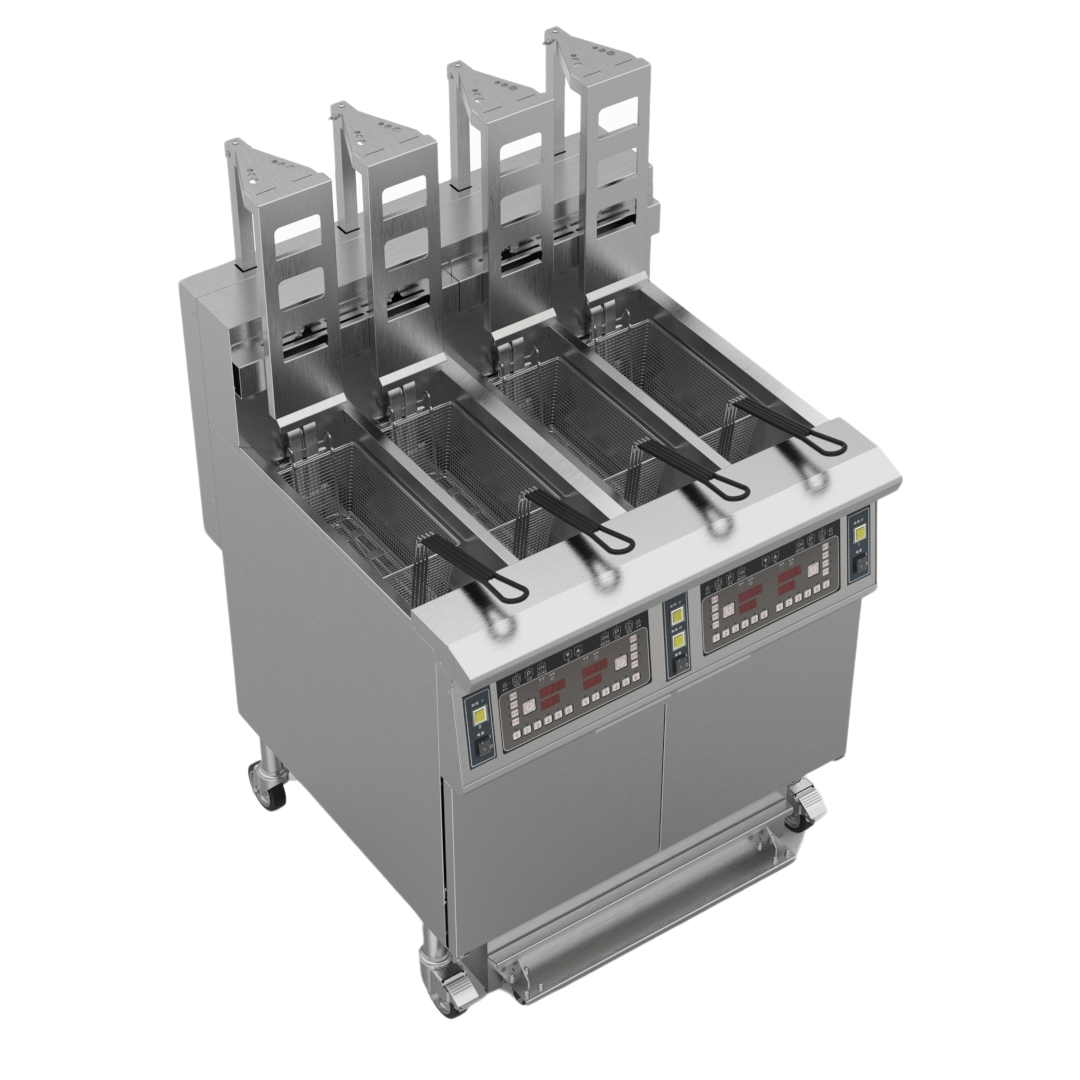 341011 - Freestanding Electric Auto-Lift Open Fryer 4 x 13L