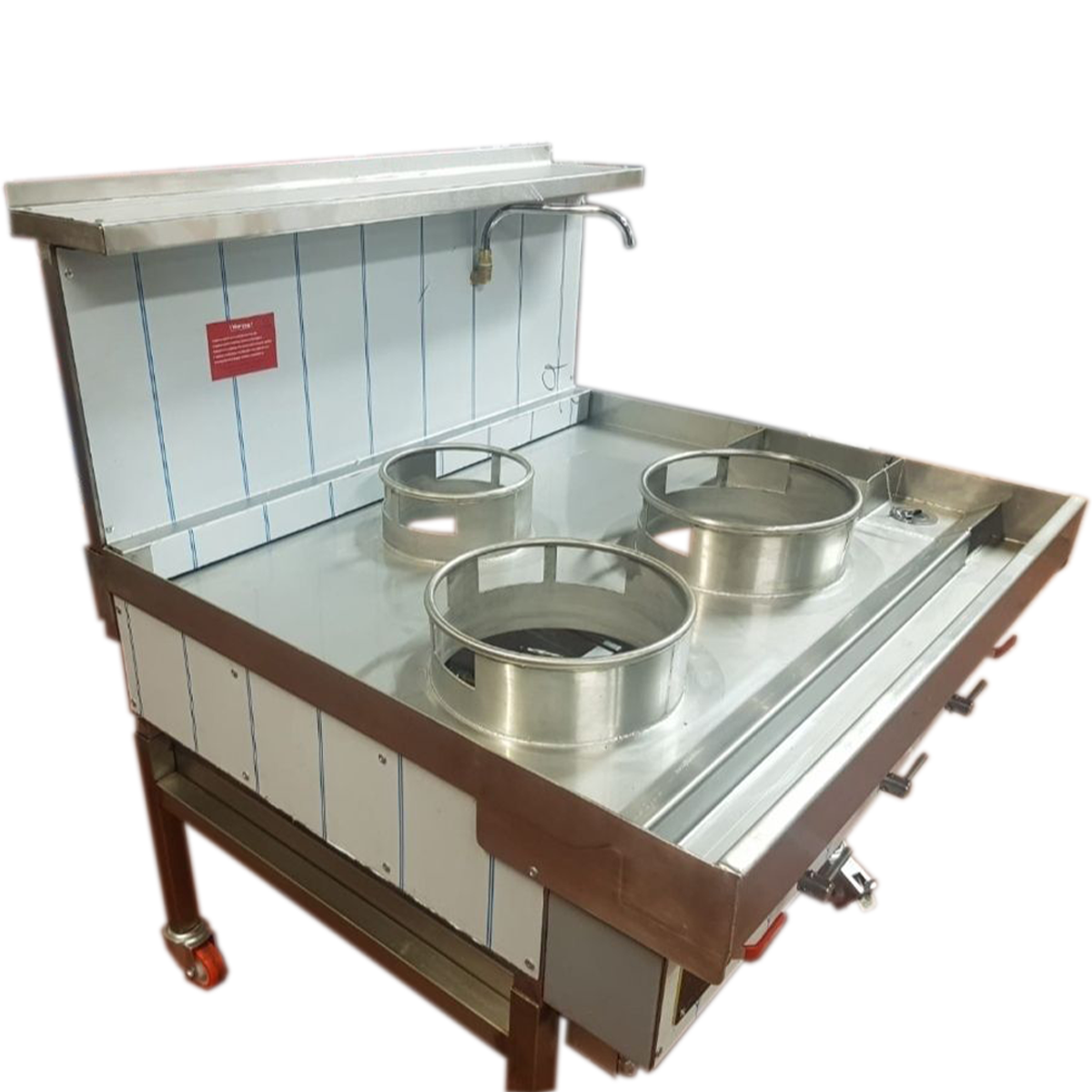 Chinese Wok Cooker 3 Burner 2+1 Chinese/ Thai Commercial Gas Cooker