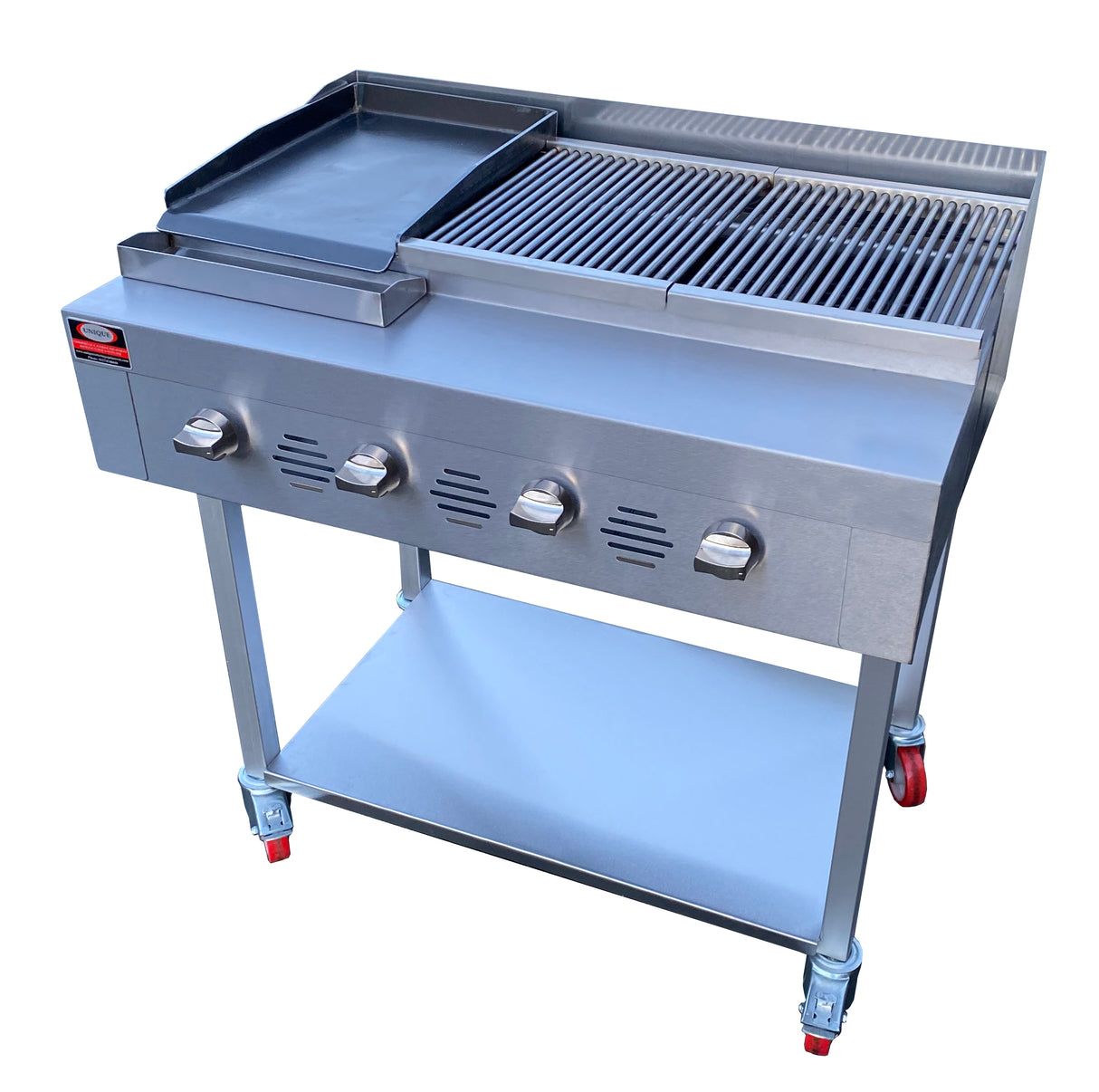 4 BURNER COMMERCIAL GAS CHARCOAL GRILL