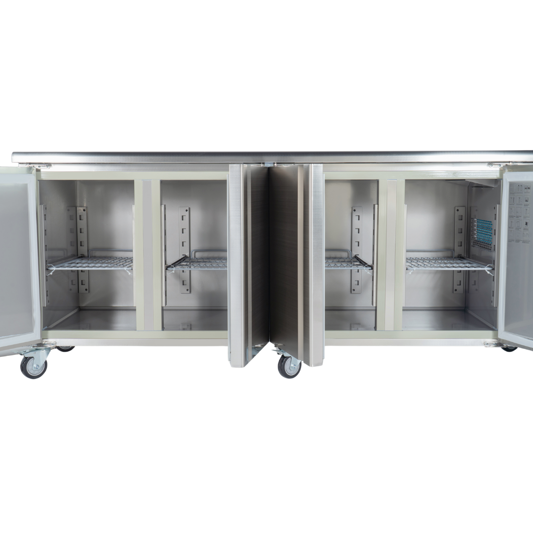 W-221026 - 4 Door Refrigerated Counter with Backsplash - 467 L (SNACK4200TN)