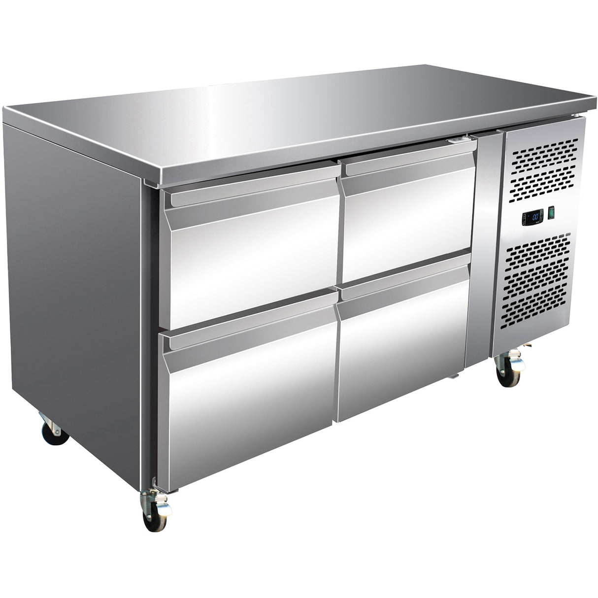 Commercial Refrigerated Counter 4 Drawers Depth 700mm | 4 Drg21 V