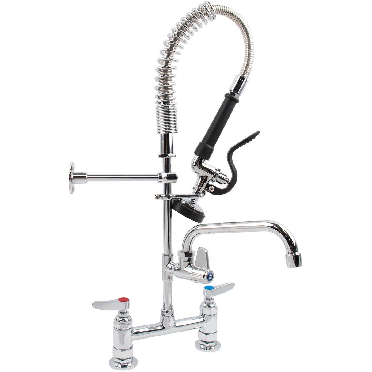 6 Inch Mini Dual Temperature Pre Rinse Faucet With Spray Valve And 8&Quot; Swing Faucet Deck Mount Chrome Plated Brass | 5809 A08