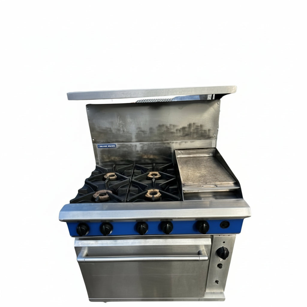 Blue Seal 4 Burner Cooker Range Oven with Hot Plate Refurbished