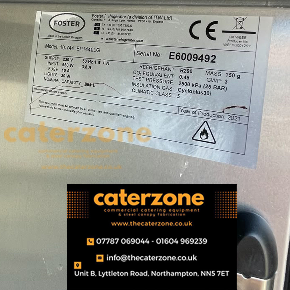 Foster 2 Door 1350Ltr Cabinet Freezer EP1440LG -B GRADE