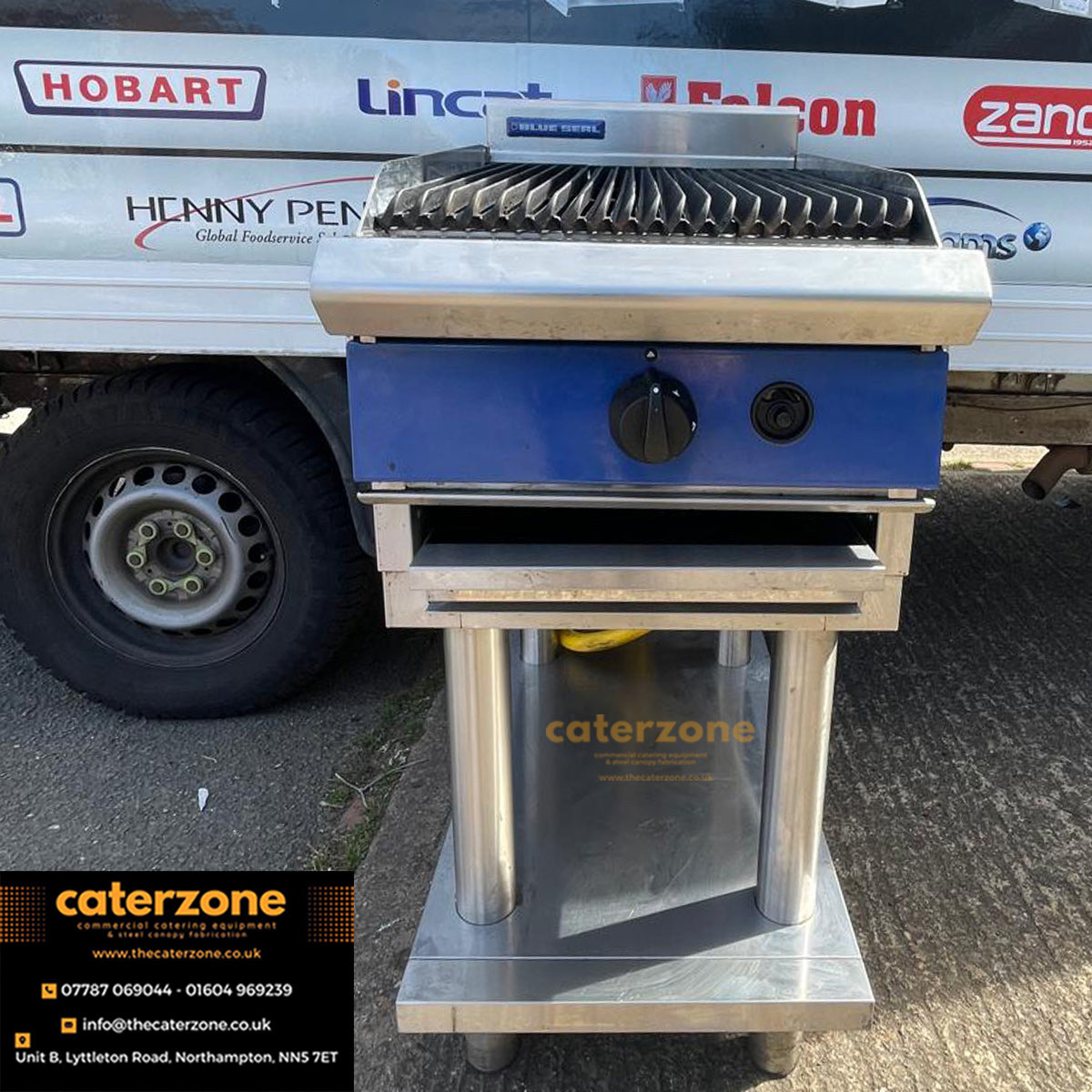 Blue seal single burner N/G Chargrill with Stand - Refurbished