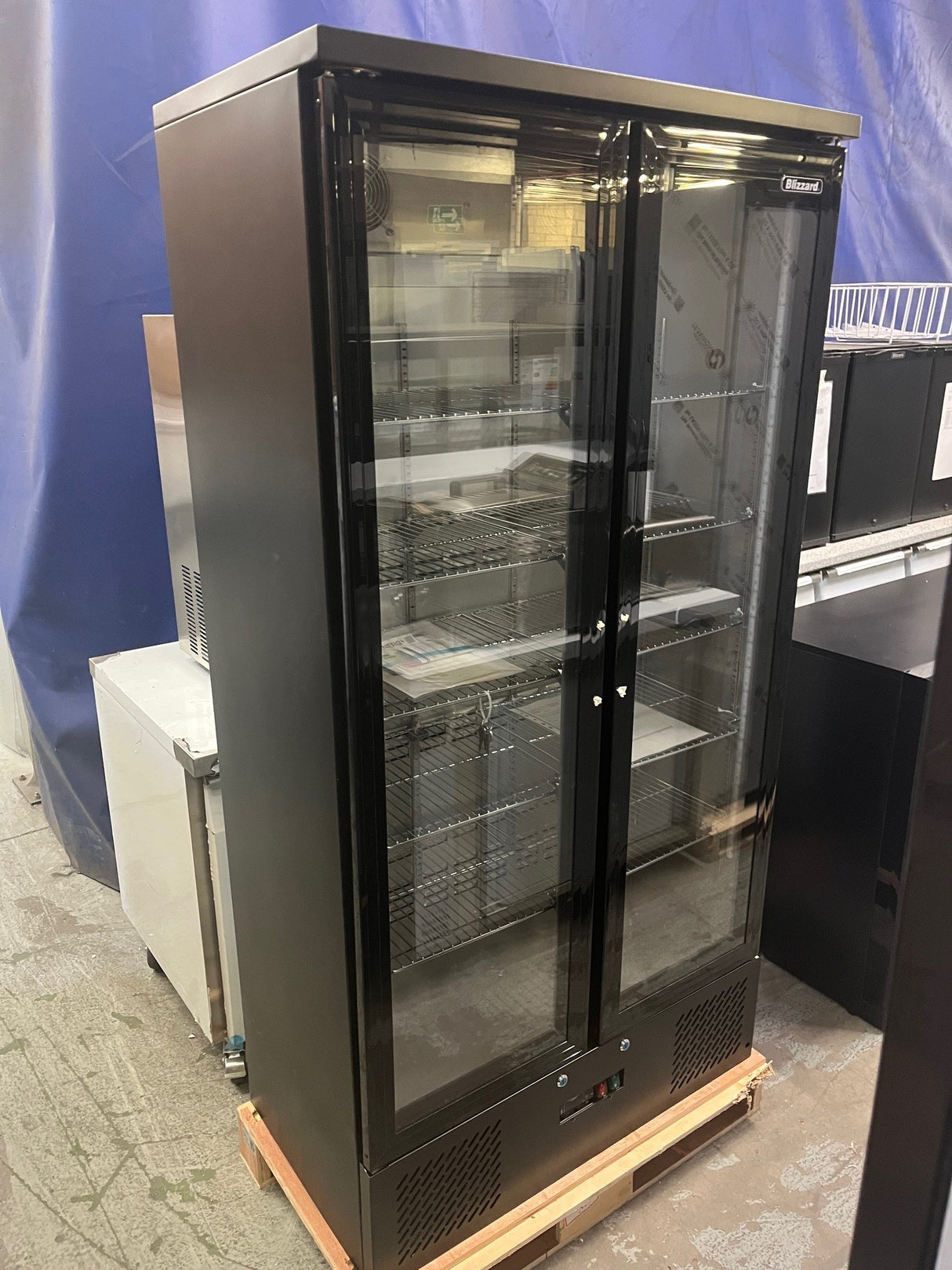 Graded Grade B Upright Double Hinged Glass Door Bottle Cooler