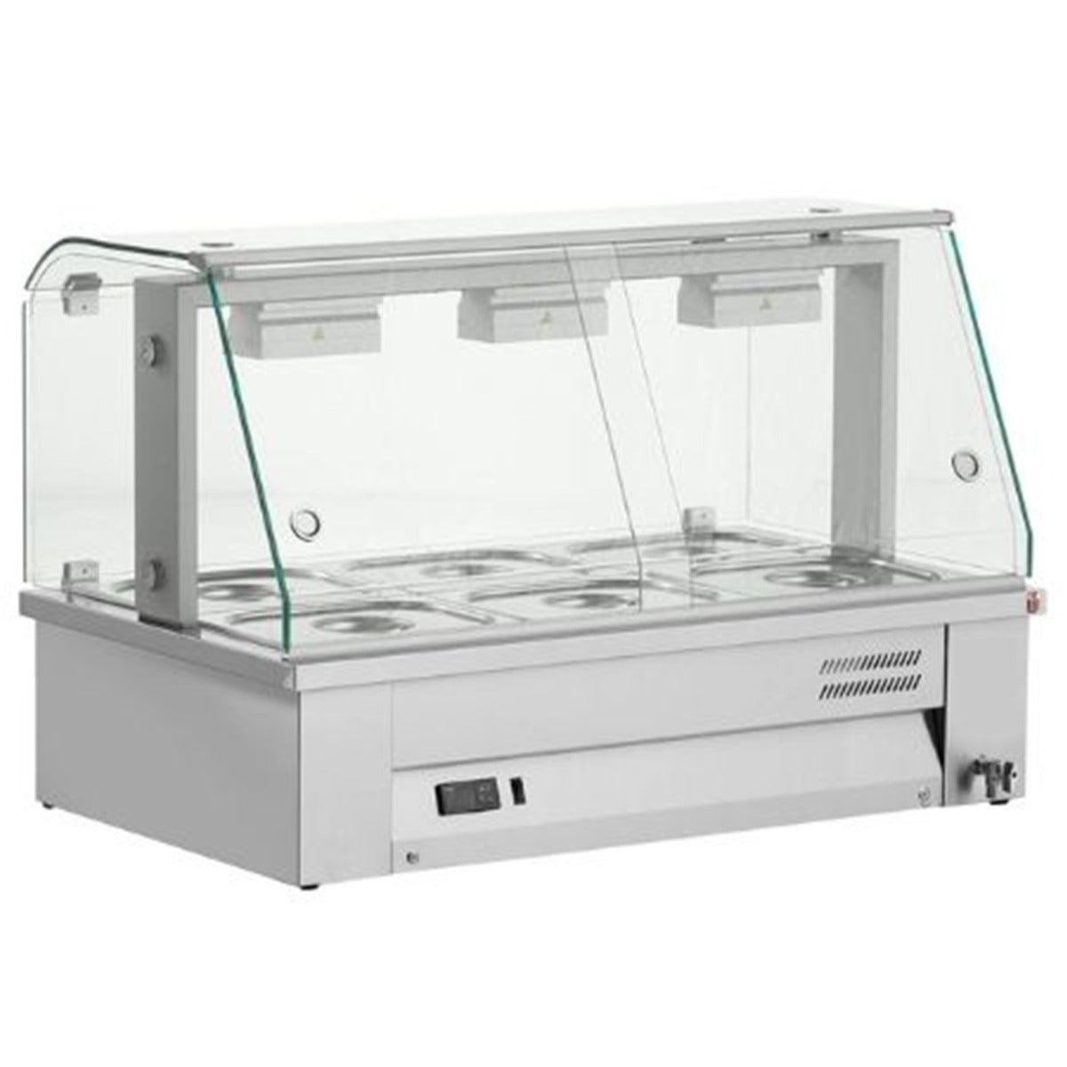 Counter Top Bain Marie With Glass Canopy 3x Gn1/1