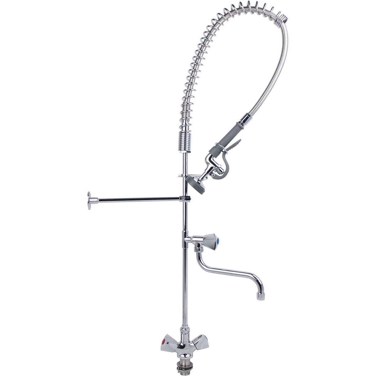 Standard Pre Rinser With Compression Cartridge And Rotary Handle &Amp; 12&Quot; Swing Nozzle Chrome Plated Brass | 6902 A12