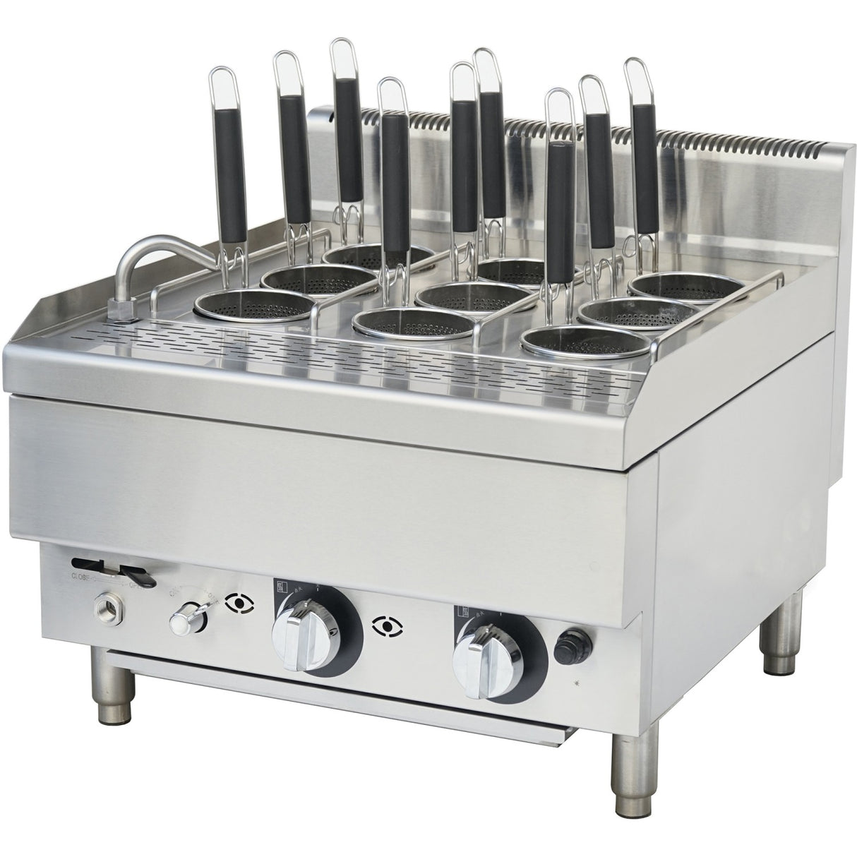 Commercial Gas Pasta Boiler 6 Baskets 28 Litres 8k W Table Top | 6 Gtrm60