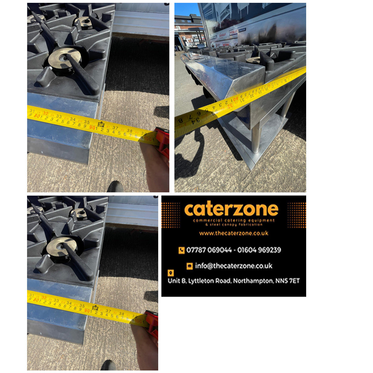 Blue Seal Evolution Cooktop 6 Open Burners Nat Gas on Stand 900mm-Refurbished