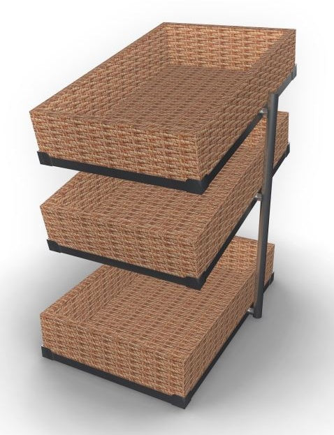 Stylish 3-Tier Bread Basket Stand by Combisteel - Compact Design (Model 7013.2305)