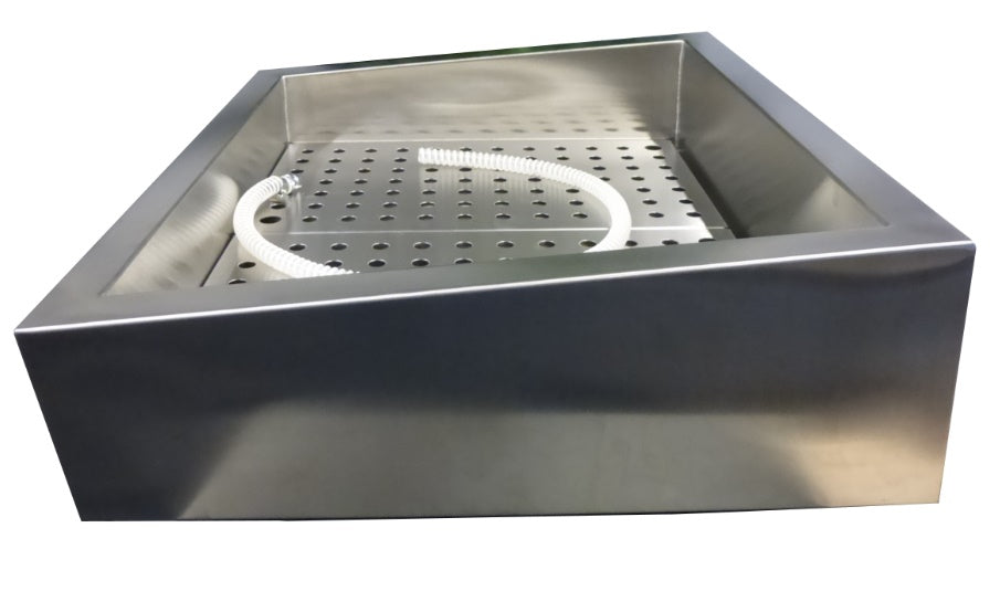 Premium Crushed Ice Bin with Incline Design - 1/1 GN Aisi 304 - Convenient Drain on Operating Side - Model 7013.2780