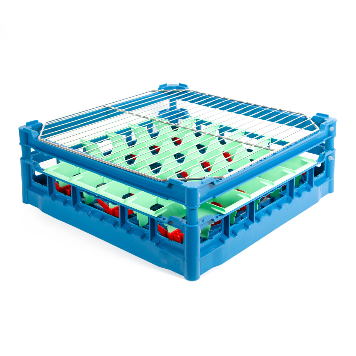 Rack for plastic glasses 500 x 500 mm - 36 glasses Ø70 x 120 mm (dishwashers with C)