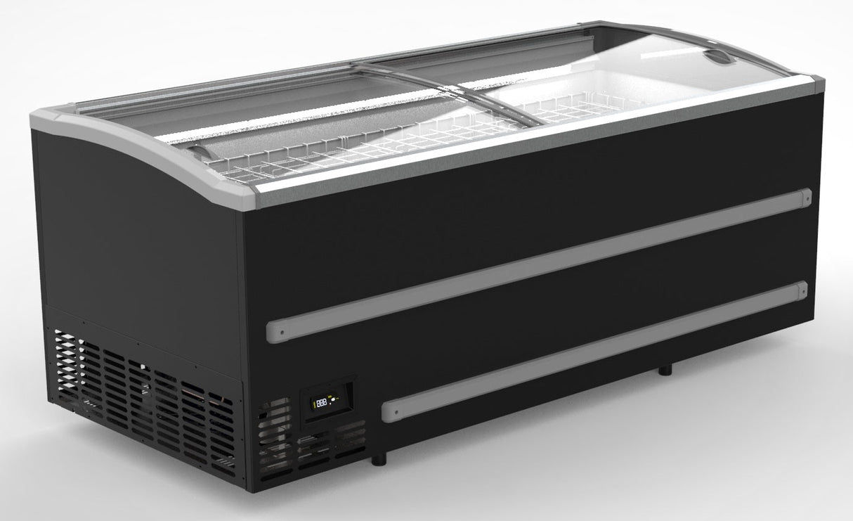 Combisteel 2500 Black Supermarket Chest Freezer - Ultimate Freezing Solution for Your Business