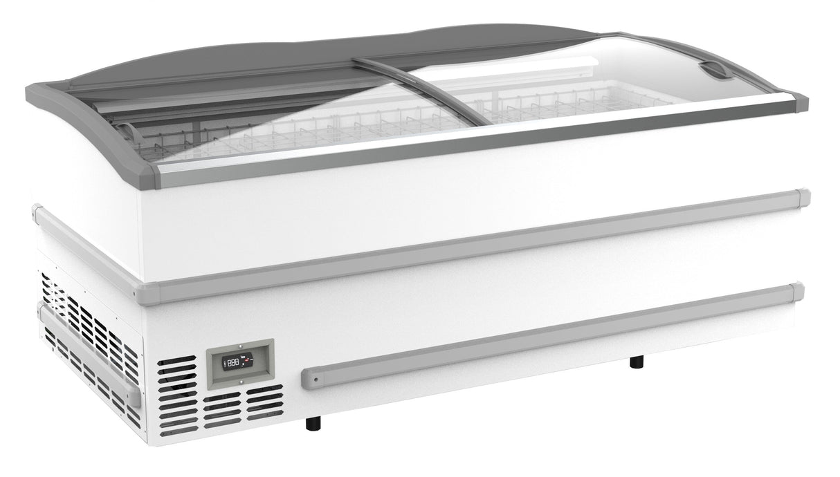Commercial Chest Freezer - Premium Chest Freezer for Supermarkets - Sleek White Design with Enhanced Heating Element - Model 7072.0050