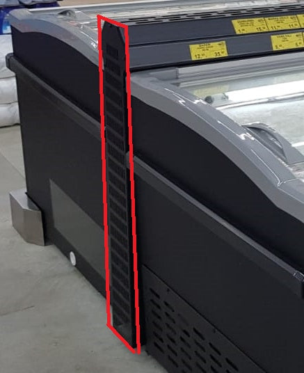 Sleek Black Combisteel Chest Freezer - Perfect for Island Setup Without Head Element - Model 7072.9027