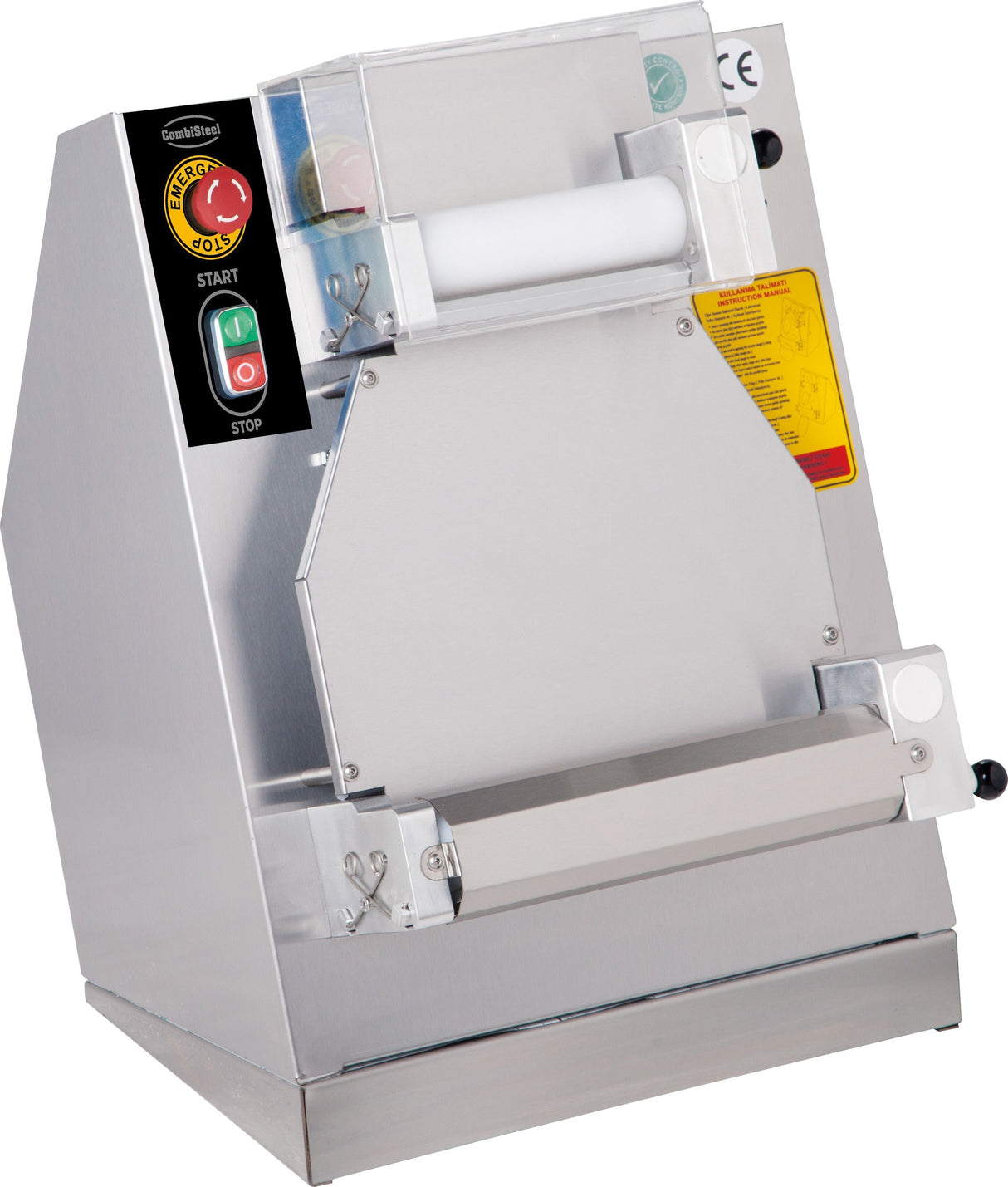 Experience Perfectly Rolled Pizza Dough with the Combisteel 15-Inch Twin Roller Dough Former - Model 7073.0140