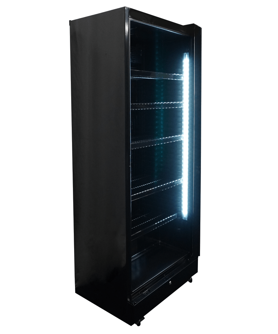 Commercial Catering Equipment - Refrigerator 1 Glass Door Black Sve 450 Bl