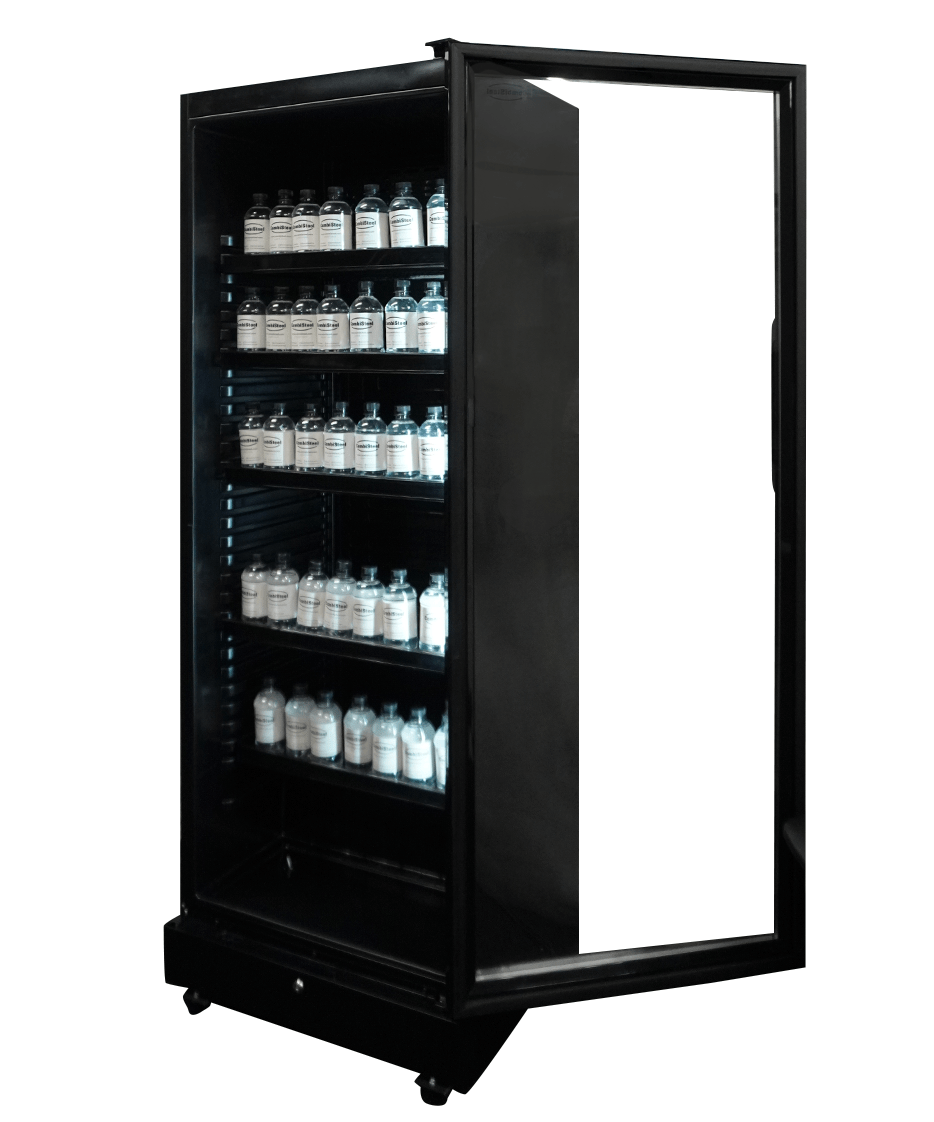 Commercial Catering Equipment - Refrigerator 1 Glass Door Black Sve 450 Bl