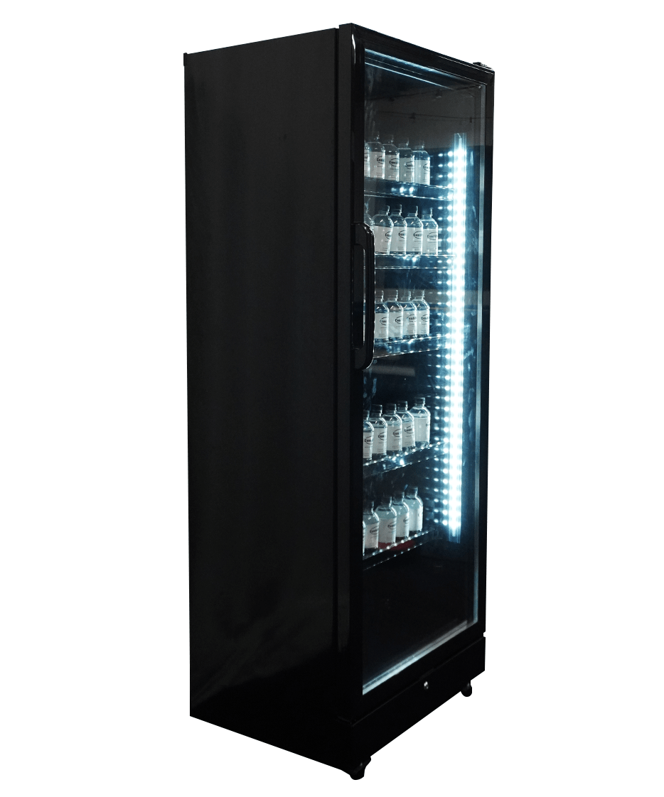 Commercial Catering Equipment - Refrigerator 1 Glass Door Black Sve 450 Bl