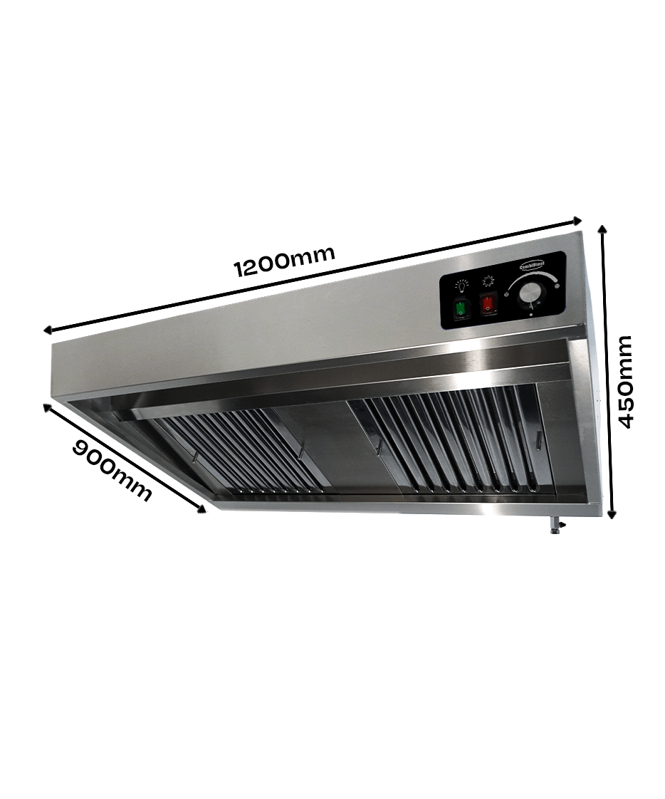 Commercial Catering Equipment - 900 Wall Mounted Hood Complete 1200