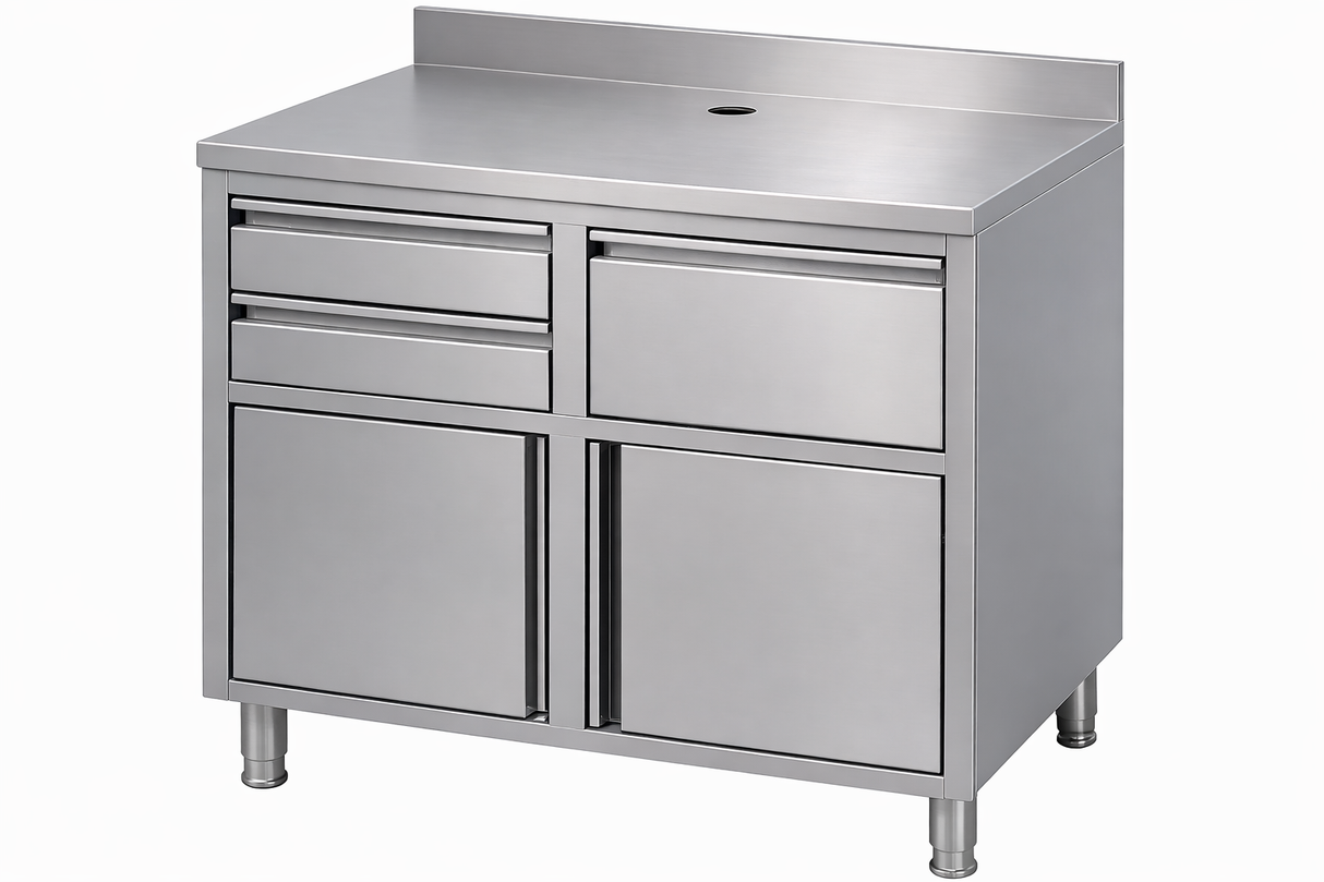 Commercial Stainless Steel Work Table - Stainless Steel Coffee Worktable 1250 X600 X1150
