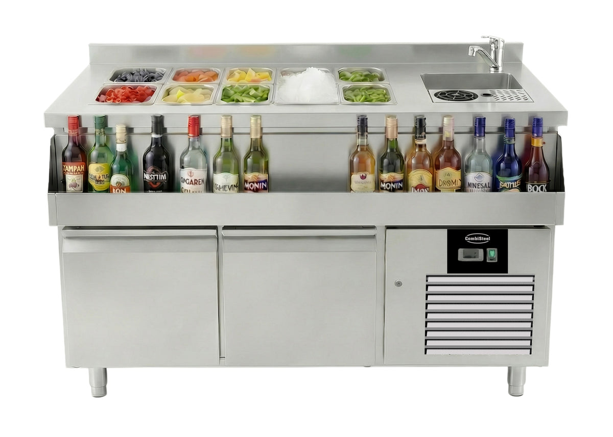 Combisteel Refrigerated Counter 2 Doors With Cocktail Bar Station