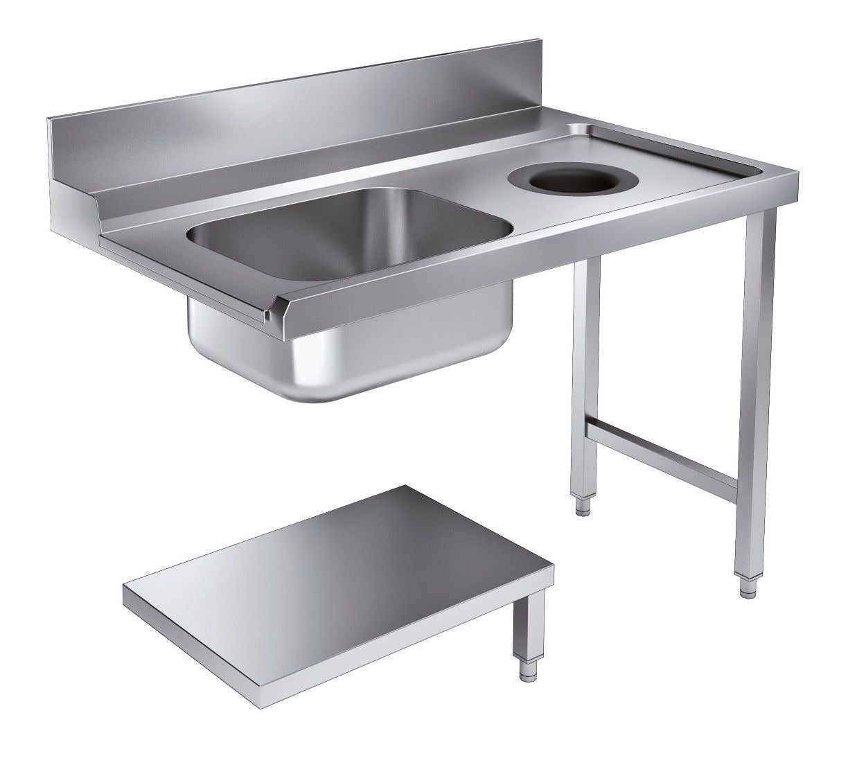 Enhance Your Kitchen with the Combisteel Pre Wash Dishwasher Entry Sink – 1200mm Flat Pack with Scrape Waste Hole