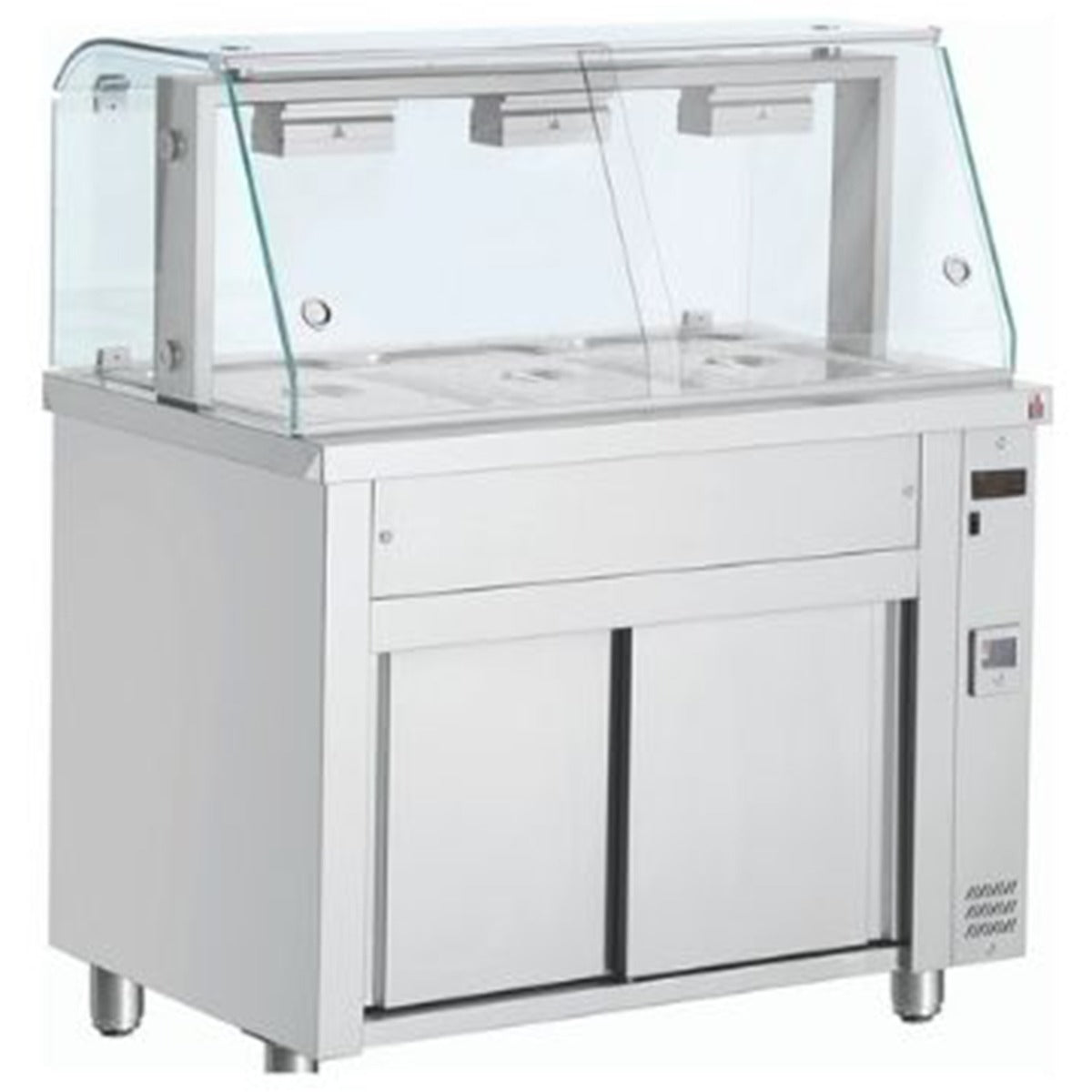 Graded 01120 Mfsq711 Bain Marie With Glass Structure 3x Gn1/1