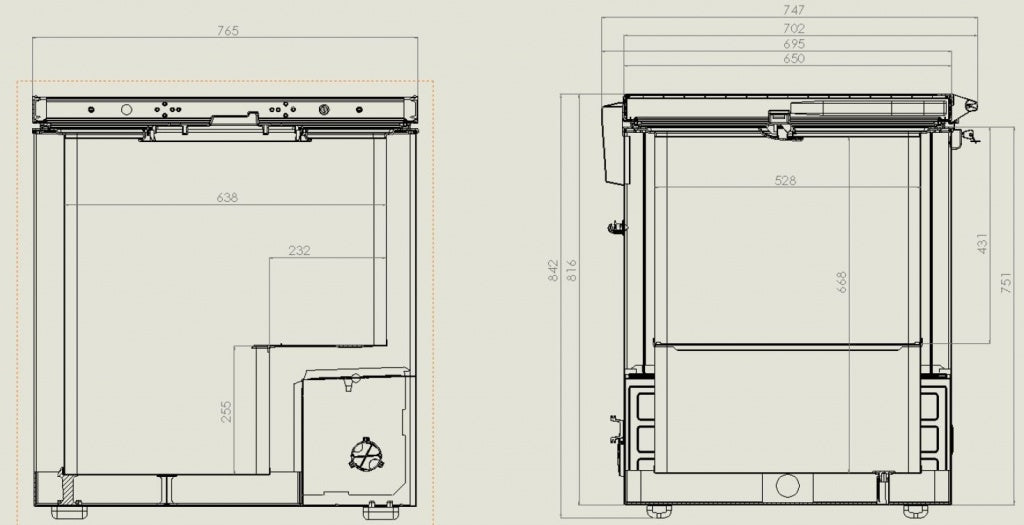 Spacious 202 Litre Combisteel Chest Freezer with Elegant Stainless Steel Lid