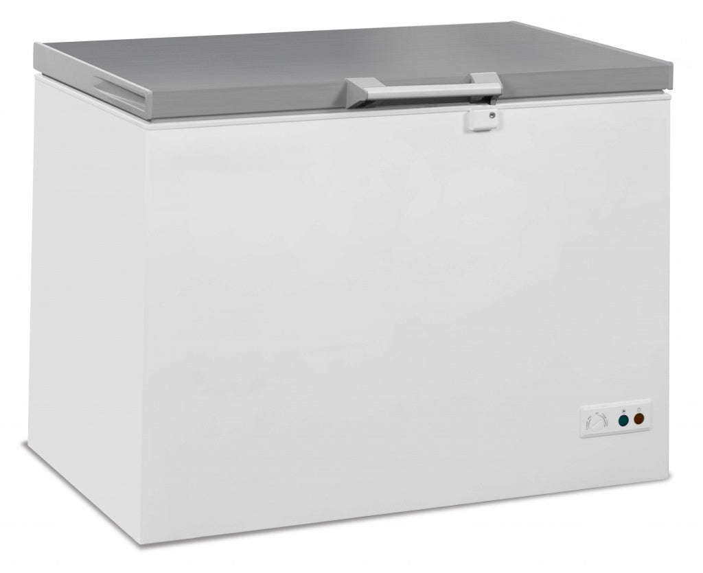 Stunning 305 Litre Combisteel Chest Freezer with Elegant Stainless Steel Lid - Model 7151.1105