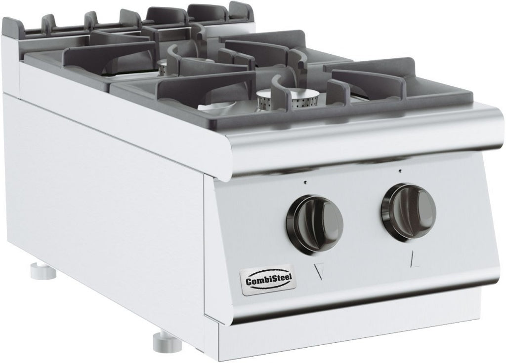 Combisteel 700 Series 2-Burner Gas Cooking Stove - Model 7178.0200 for Effortless Culinary Creations